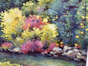 Krish, Jacintha, Forest Reflections, Acrylic, $650